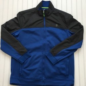 Izod Mens PerformX Full Zip Jacket XL Blue